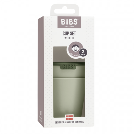 BIBS - Set 2 pahare pentru bebe, Sage [1]