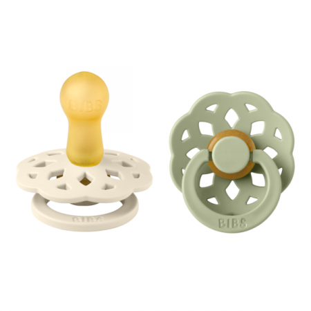 Imbracaminte si Accesorii - BIBS - Set 2 suzete Boheme Latex, tetina rotunda, 6 luni +