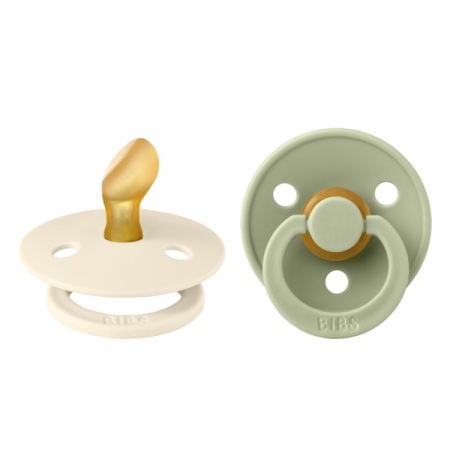 Imbracaminte si Accesorii - BIBS - Set 2 suzete Colour Latex, tetina anatomica, 0 luni +