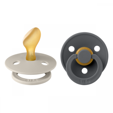 Imbracaminte si Accesorii - BIBS - Set 2 suzete Colour Latex, tetina anatomica, 6 luni +