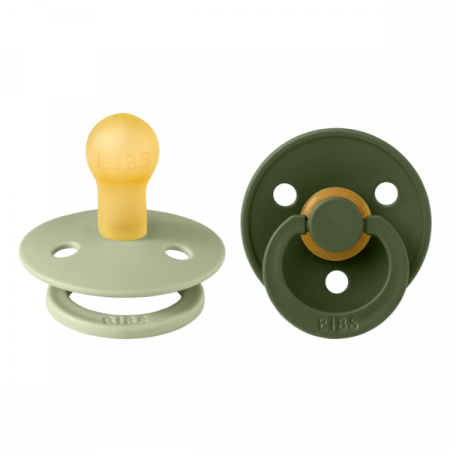 Imbracaminte si Accesorii - BIBS - Set 2 suzete Colour Latex, tetina rotunda, 0 luni +