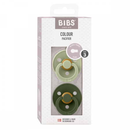 BIBS - Set 2 suzete Colour Latex, tetina rotunda, 18 luni + [3]