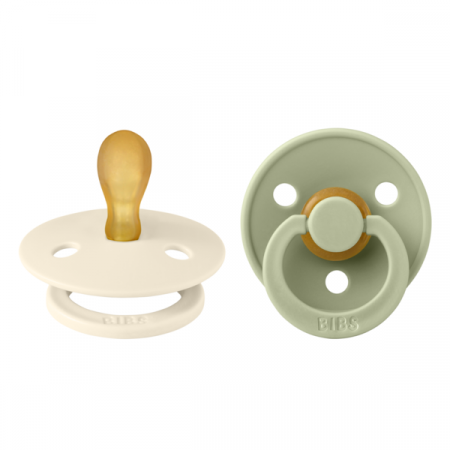 Imbracaminte si Accesorii - BIBS - Set 2 suzete Colour Latex, tetina simetrica, 6 luni +