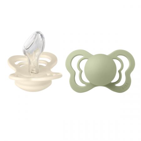Imbracaminte si Accesorii - BIBS - Set 2 suzete Couture Silicon, tetina anatomica, 6 luni +