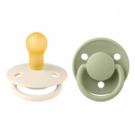 Imbracaminte si Accesorii - BIBS - Set 2 suzete De Lux Latex, tetina rotunda, 0 luni +