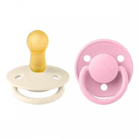Imbracaminte si Accesorii - BIBS - Set 2 suzete De Lux Latex, tetina rotunda, 6 luni +