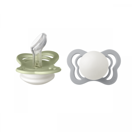 Imbracaminte si Accesorii - BIBS - Set 2 suzete Fosforencente Couture Glow Silicon, tetina anatomica, 0 luni +