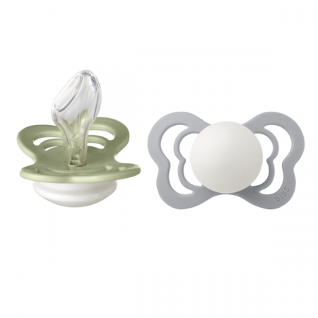 Imbracaminte si Accesorii - Bibs - Set 2 suzete Fosforencente Couture GLOW  Silicon, tetina anatomica, 6 luni +