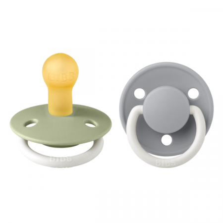 Imbracaminte si Accesorii - BIBS - Set 2 suzete Fosforescente De Lux Glow Latex, tetina rotunda, 0 luni +