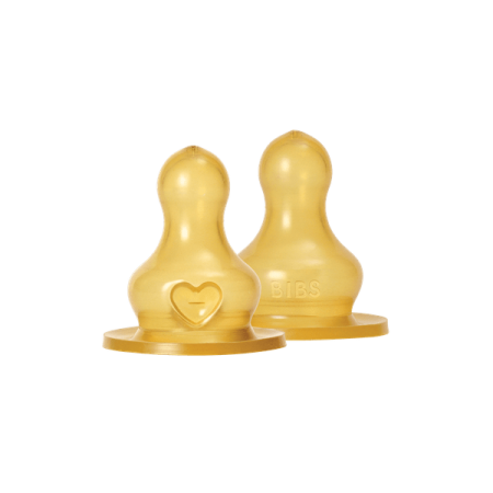 Alaptare si Hranire - BIBS - Set 2 tetine pentru biberon, Latex, flux rapid