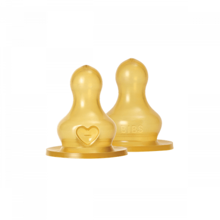 Alaptare si Hranire - BIBS - Set 2 tetine pentru biberon, Latex, flux rapid