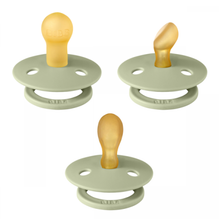 Imbracaminte si Accesorii - BIBS - Set 3 suzete Colour Latex, tetina rotunda, simetrica & anatomica 0 luni +