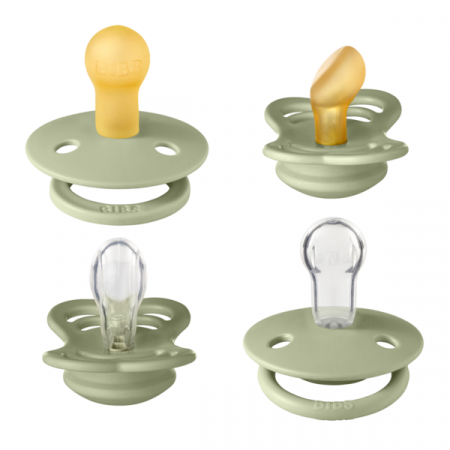 Imbracaminte si Accesorii - BIBS - Set 4 suzete Try-it collection 0 luni +-Sage
