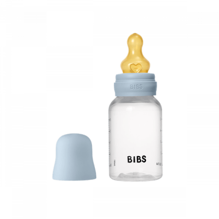 Alaptare si Hranire - BIBS - Set complet biberon anticolici PP fara BPA, 150 ml, Latex, Baby Blue