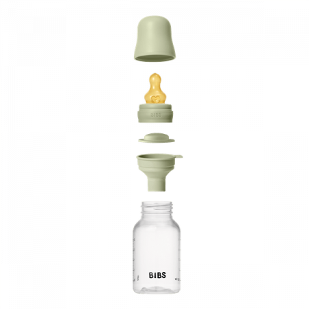 BIBS - Set complet biberon anticolici PP fara BPA, 150 ml, Latex, Sage [2]