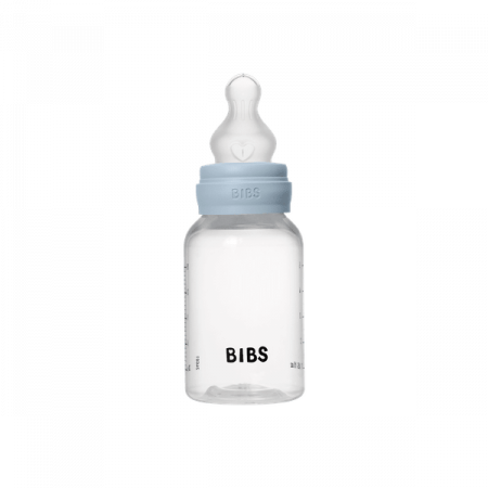 BIBS - Set complet biberon anticolici PP fara BPA, 150 ml, Silicon, Baby Blue [1]