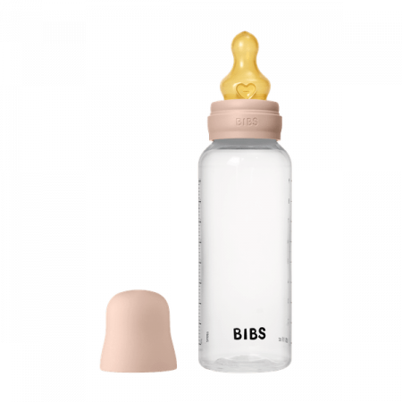 Alaptare si Hranire - BIBS - Set complet biberon anticolici PP fara BPA, 270 ml, Latex, Blush
