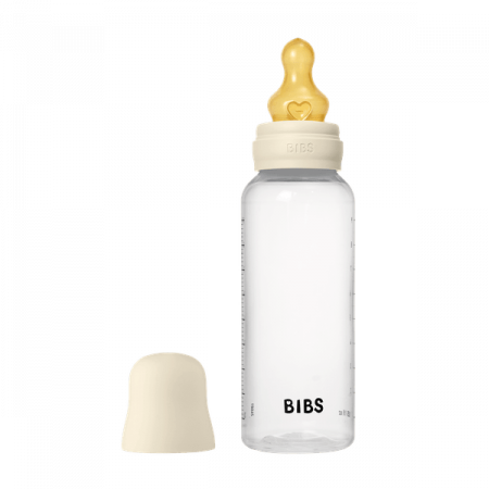 Alaptare si Hranire - BIBS - Set complet biberon anticolici PP fara BPA, 270 ml, Latex, Ivory