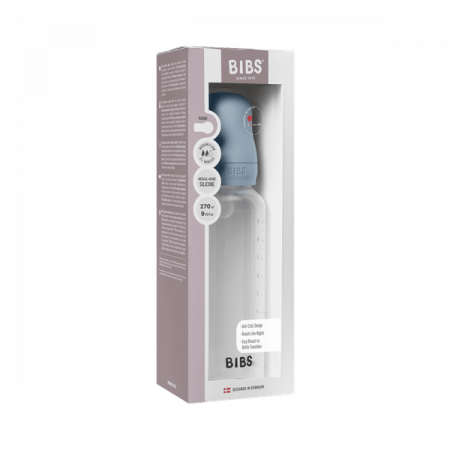 BIBS - Set complet biberon anticolici PP fara BPA, 270 ml, Silicon, Baby Blue [1]
