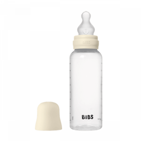 Alaptare si Hranire - BIBS - Set complet biberon anticolici PP fara BPA, 270 ml, Silicon, Ivory
