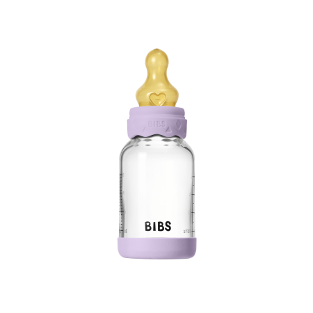 BIBS - Set complet biberon Boheme din sticla anticolici cu tetina din latex, flux lent, 120 ml, Violet Sky [5]