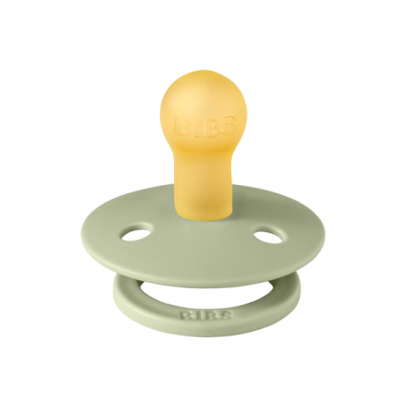 Imbracaminte si Accesorii - BIBS - Suzeta Colour Latex, tetina rotunda, 0+ luni, ambalaj premium-Sage