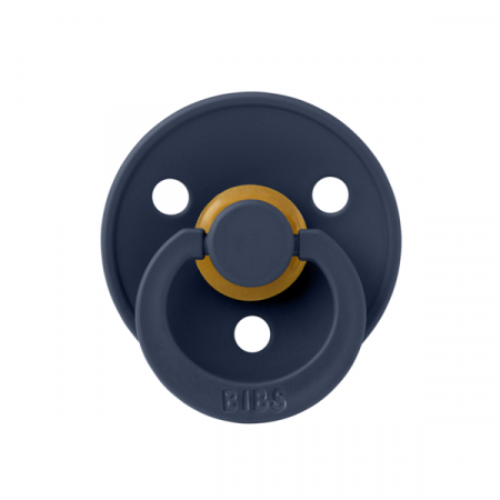 Imbracaminte si Accesorii - BIBS - Suzeta Colour Latex, tetina rotunda, 0 luni +-Deep Space