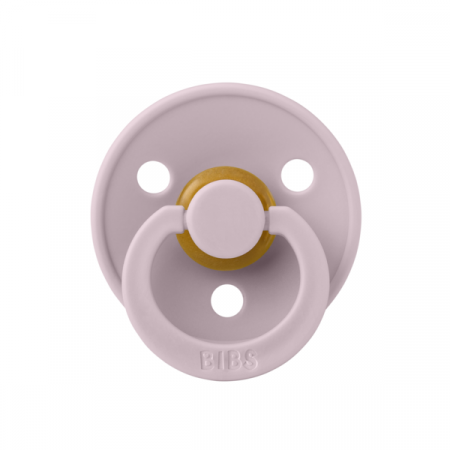 Imbracaminte si Accesorii - BIBS - Suzeta Colour Latex, tetina rotunda, 0 luni +-Dusky Lilac