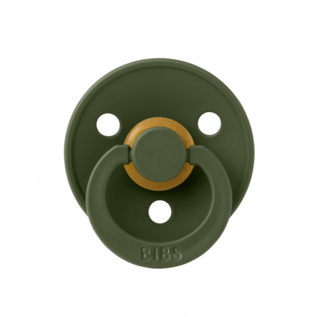 Imbracaminte si Accesorii - BIBS - Suzeta Colour Latex, tetina rotunda, 0 luni +-Hunter Green