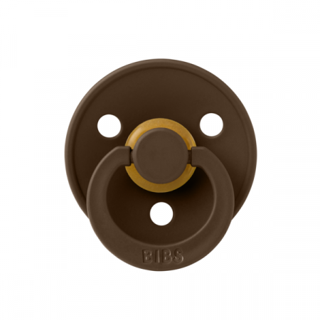 Imbracaminte si Accesorii - BIBS - Suzeta Colour Latex, tetina rotunda, 0 luni +-Mocha