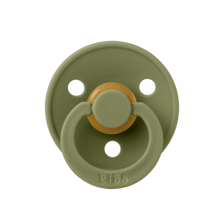 Imbracaminte si Accesorii - BIBS - Suzeta Colour Latex, tetina rotunda, 0 luni +-Olive