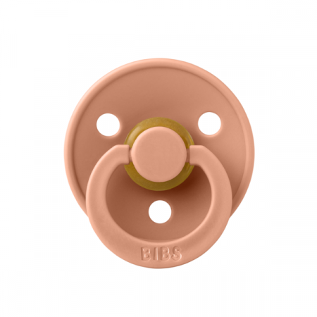 Imbracaminte si Accesorii - BIBS - Suzeta Colour Latex, tetina rotunda, 0 luni +-Peach