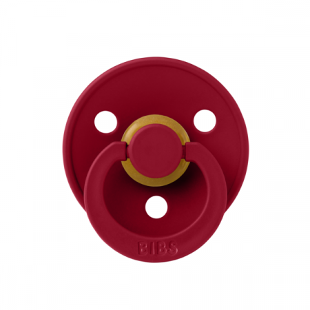 Imbracaminte si Accesorii - BIBS - Suzeta Colour Latex, tetina rotunda, 0 luni +-Ruby