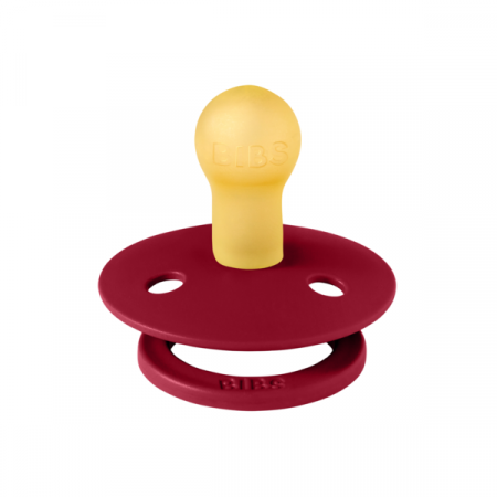 BIBS - Suzeta Colour Latex, tetina rotunda, 0 luni +-Ruby [1]