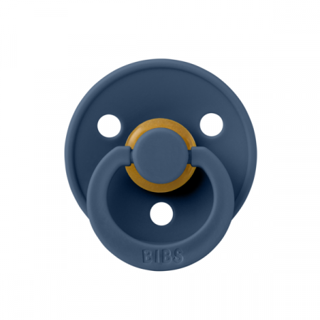 Imbracaminte si Accesorii - BIBS - Suzeta Colour Latex, tetina rotunda, 0 luni +-Steel Blue