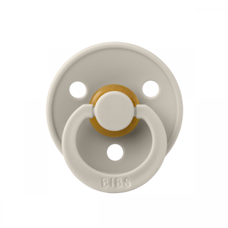 Imbracaminte si Accesorii - BIBS - Suzeta Colour Latex, tetina rotunda, 18 luni+-Sand