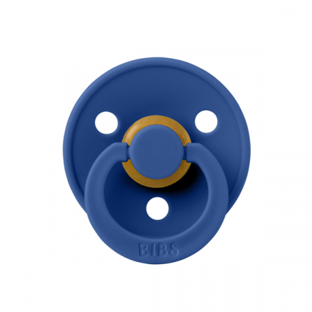 Imbracaminte si Accesorii - BIBS - Suzeta Colour Latex, tetina rotunda, 6 luni +-Cornflower