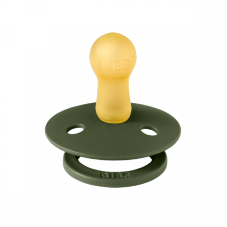 BIBS - Suzeta Colour Latex, tetina rotunda, 6 luni +-Hunter Green [1]