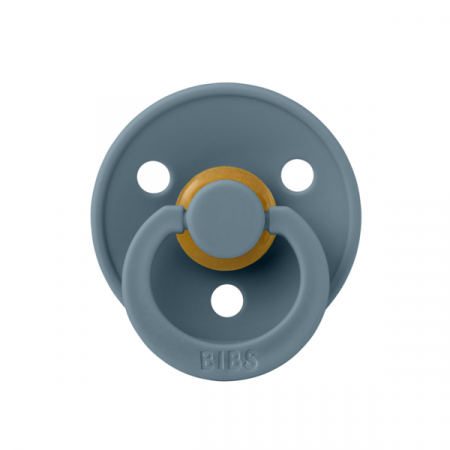 Imbracaminte si Accesorii - BIBS - Suzeta Colour Latex, tetina rotunda, 6 luni +-Petrol
