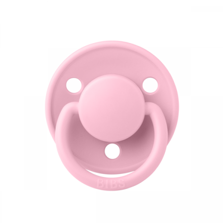Imbracaminte si Accesorii - BIBS - Suzeta De Lux Silicon, tetina rotunda, marime universala (0-3 ani)-Baby Pink