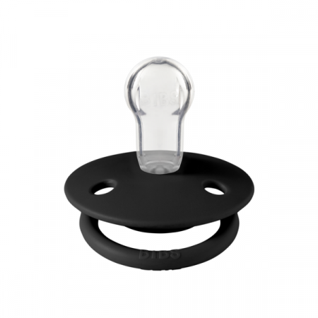 BIBS - Suzeta De Lux Silicon, tetina rotunda, marime universala (0-3 ani)-Black [1]