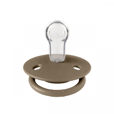 BIBS - Suzeta De Lux Silicon, tetina rotunda, marime universala (0-3 ani)-Dark Oak [2]