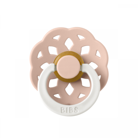 Imbracaminte si Accesorii - BIBS - Suzeta fosforescenta Boheme GLOW Latex, tetina rotunda, 0 luni +-Blush