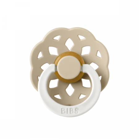 Imbracaminte si Accesorii - BIBS - Suzeta fosforescenta Boheme GLOW Latex, tetina rotunda, 0 luni +-Vanilla