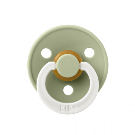 Imbracaminte si Accesorii - BIBS - Suzeta fosforescenta Colour GLOW Latex, tetina rotunda, 0 luni +-Sage