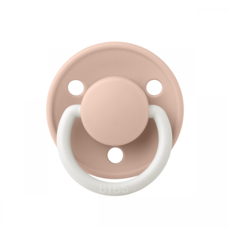 Suzete si accesorii - BIBS - Suzeta fosforescenta De Lux Glow Latex, tetina rotunda, 6 luni +