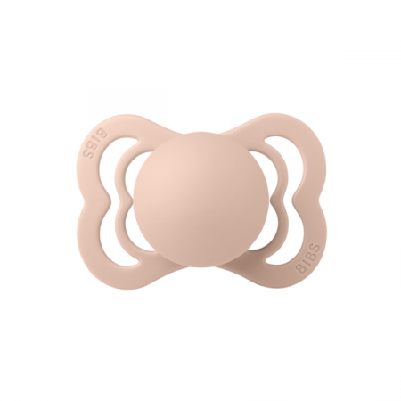 BIBS - Suzeta Supreme Latex, tetina simetrica, 0 luni +-Blush [1]