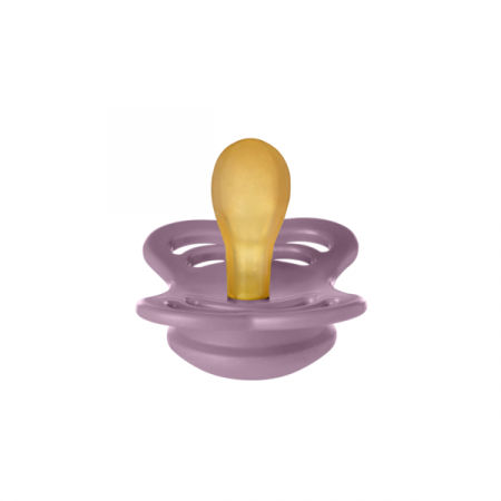 Imbracaminte si Accesorii - BIBS - Suzeta Supreme Latex, tetina simetrica, 0 luni +-Mauve