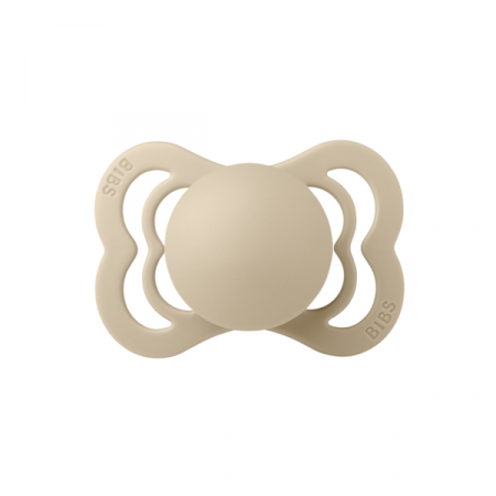 Imbracaminte si Accesorii - BIBS - Suzeta Supreme Latex, tetina simetrica, 0 luni +-Vanilla