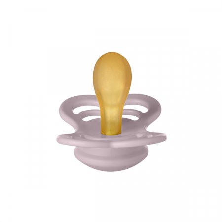 Imbracaminte si Accesorii - BIBS - Suzeta Supreme Latex, tetina simetrica, 6 luni +-Dusky Lilac